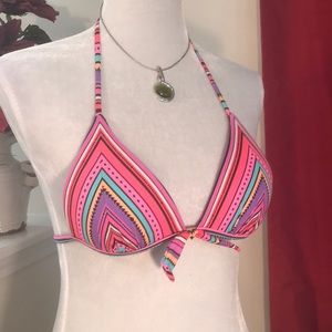 ARIZONA JEAN CO. Rainbow Triangle Bikini Top